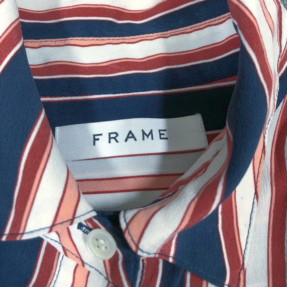 Frame Women’s Silk Shirt Button Down Fits like S/M (tags removed)